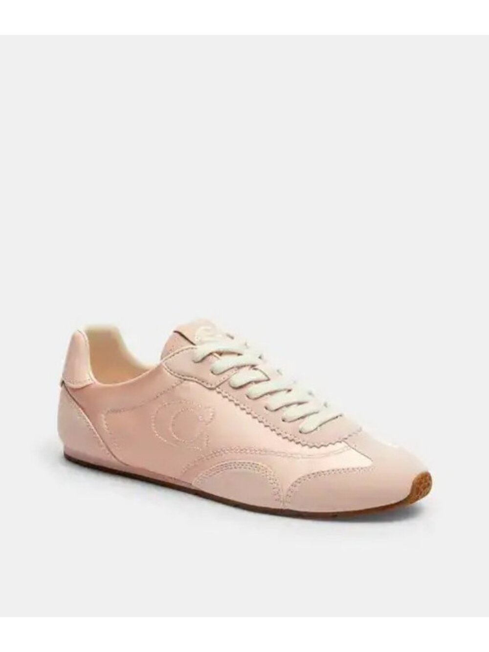 Coach Flat Sneakers Women Size 10B Candy Pink/Chalk Round Toe for Everyday Wear